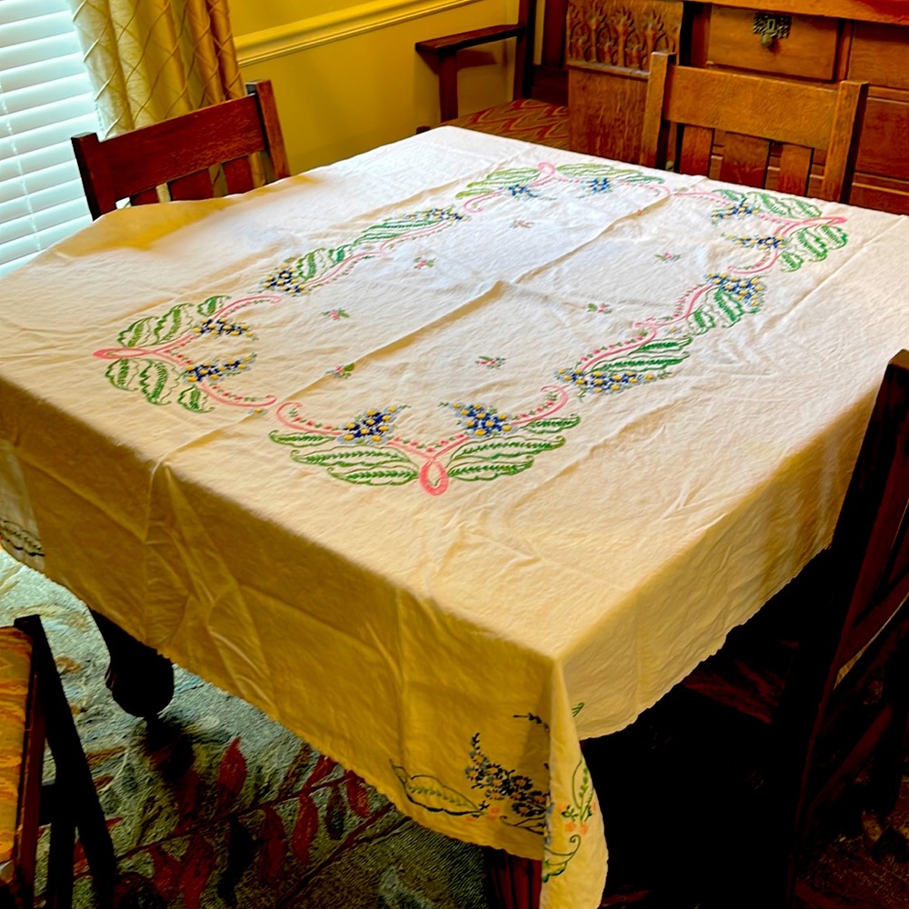 Tablecloth 56 x74 handmade